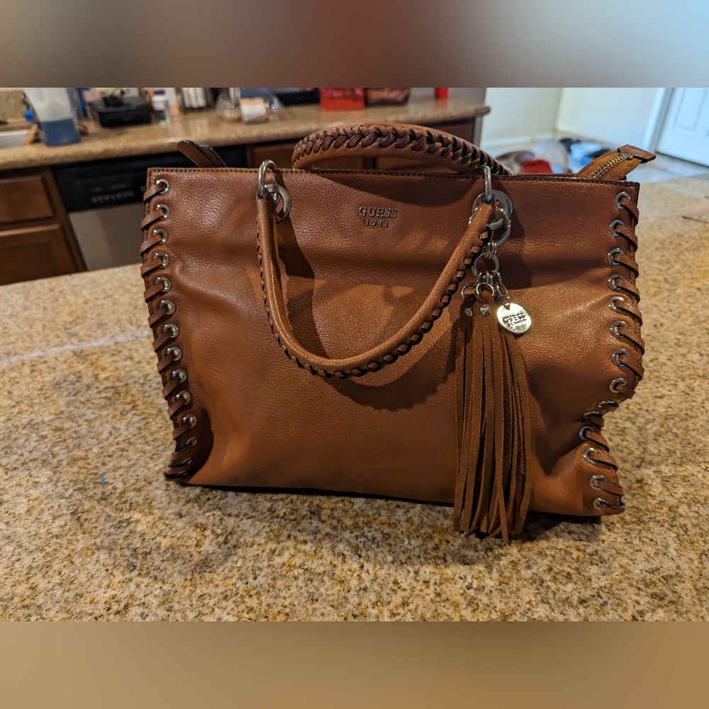 Guess brown leather purse